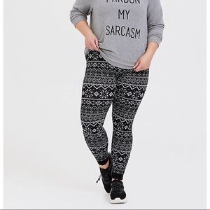 Torrid Fair Isle Knit Leggings Brand New 2X